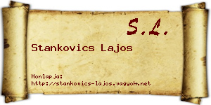 Stankovics Lajos névjegykártya