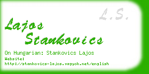 lajos stankovics business card